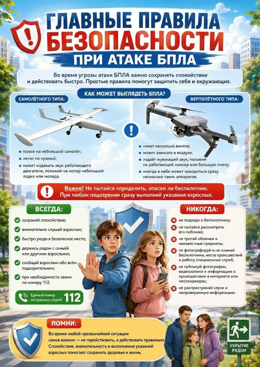 КАК ОБЕСПЕЧИТЬ БЕЗОПАСНОСТЬ ПРИ УГРОЗЕ АТАКИ БПЛА