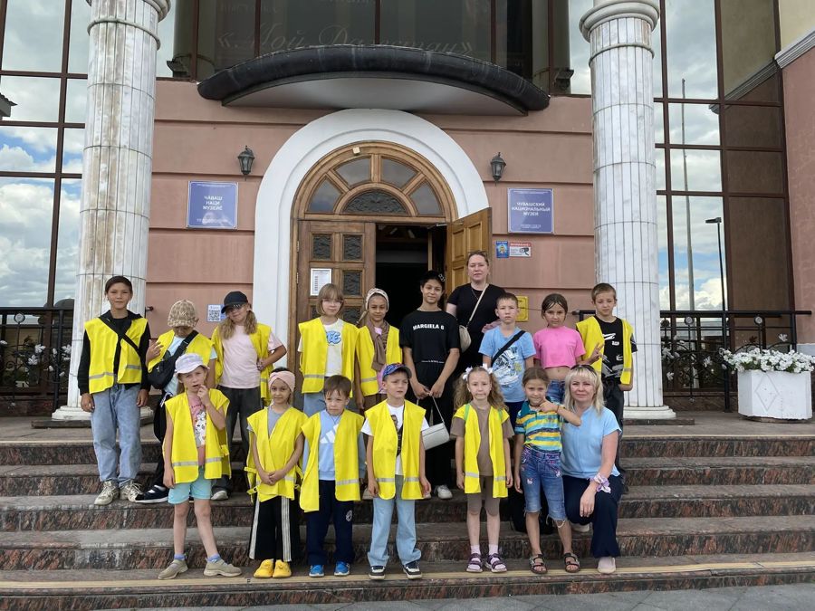 Ребята из летнего лагеря посетили Чувашский национальный музей