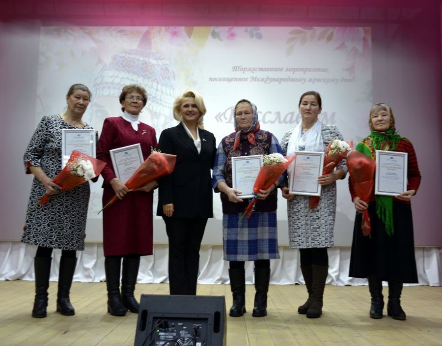 Праздничное мероприятие в с. Моргауши  в преддверье Международного женского дня с Депутатом Государственной Думы Аллой Салаевой