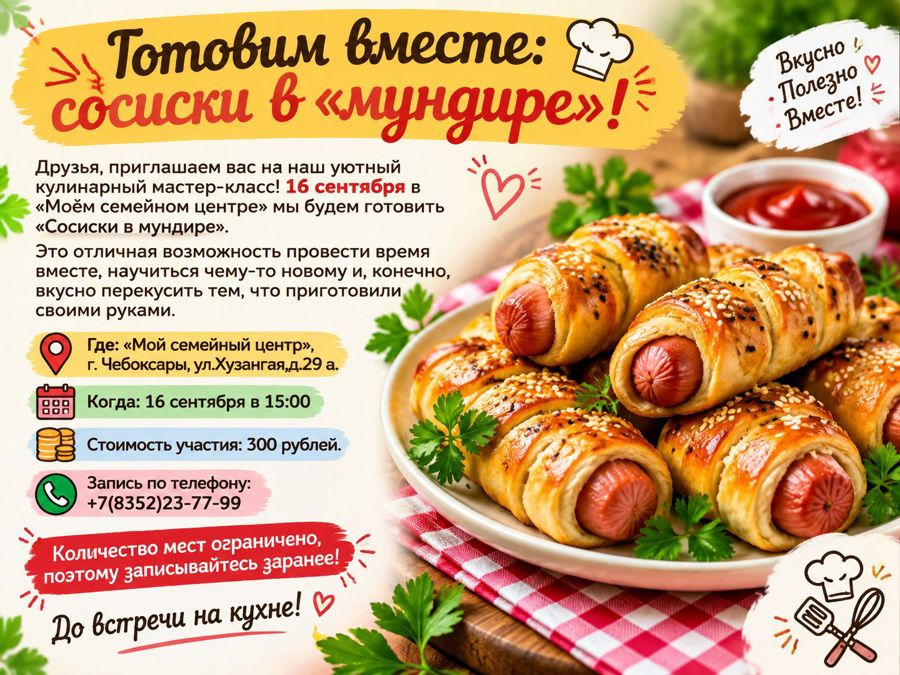 Готовим вместе: сосиски в «мундире»