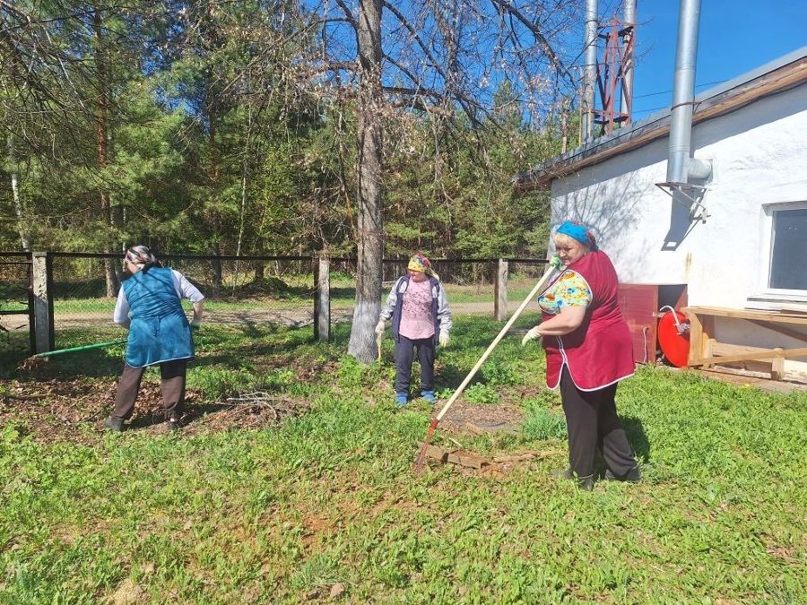 В стационарном отделении д. Байгильдино навели весенний порядок