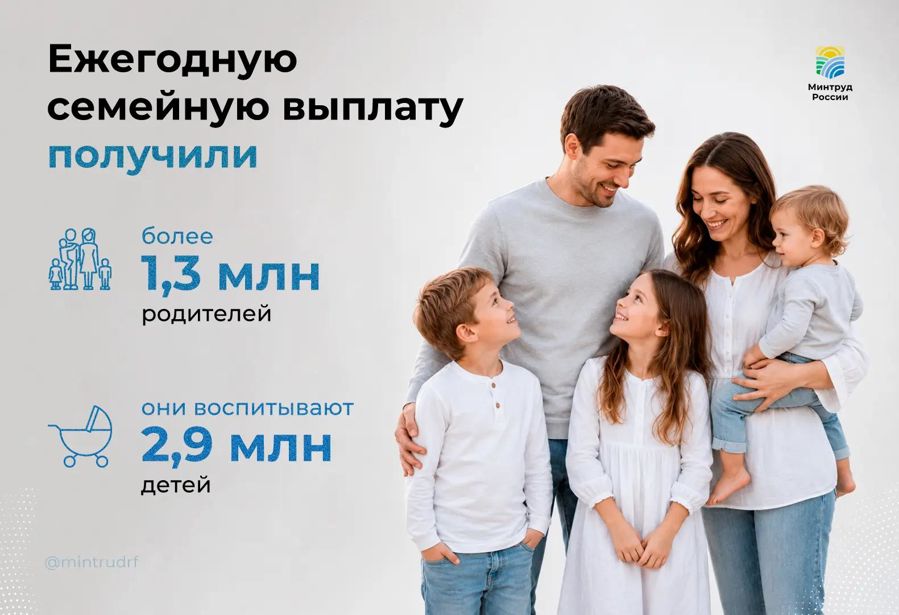 До 1 октября можно подать заявление на ежегодную семейную выплату